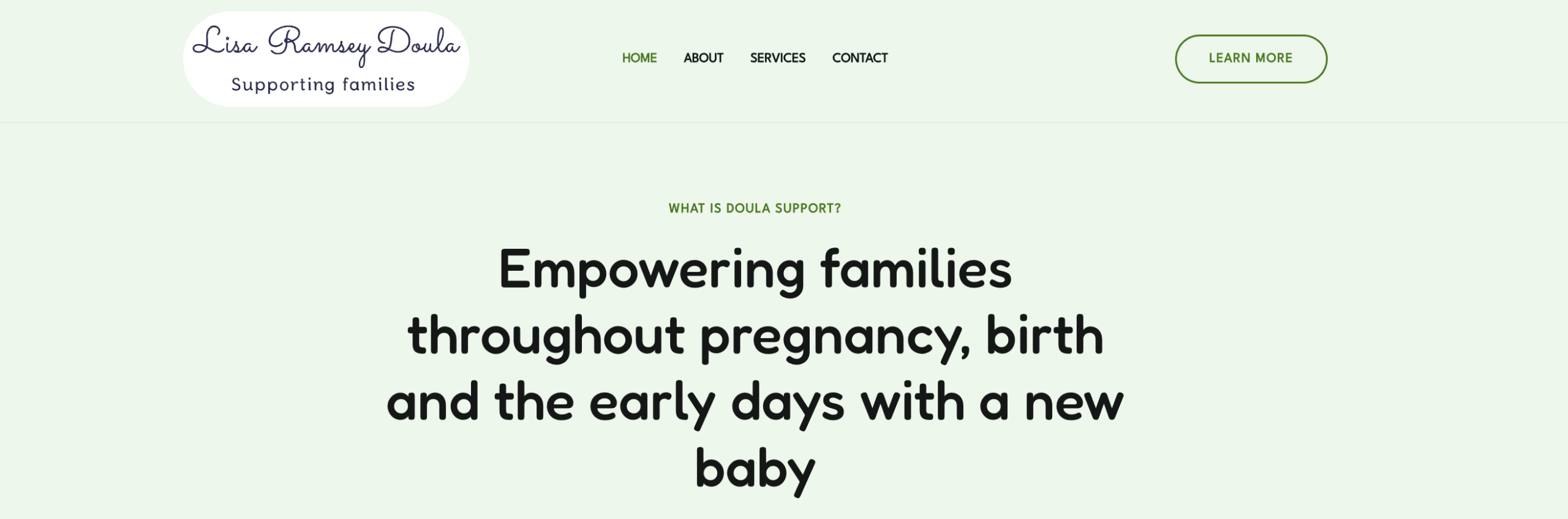 Web Tastic Lisa Ramsey Doula Website